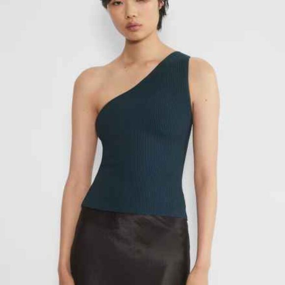 Aritzia Sculpt Knit Seven One-Shoulder Rib-Knit Top NEW WITH TAG - Picture 2 of 2